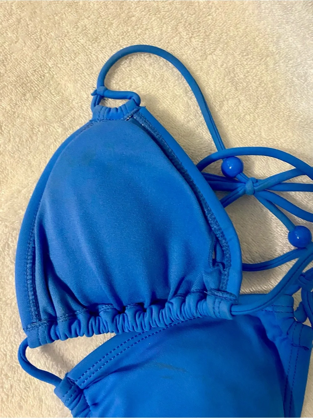 OP Blue Triangle String Bikini Set. - Picture 4 of 9